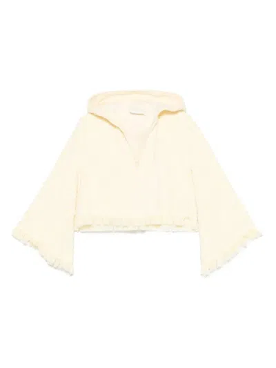 ZIMMERMANN CROPPED COTTON HOODIE