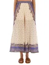 Zimmermann Maxine Wide Leg Printed Trousers In Multicolour