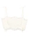 Zimmermann Off White Cropped Top In Neutral