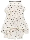 Zimmermann Womens Cream Black Dot Crush High-low Tiered Linen And Silk-blend Midi Skirt Xs In Neutrals