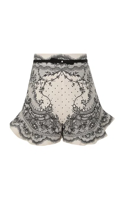 ZIMMERMANN CRUSH BELTED LINEN SHORTS