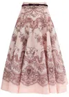 Zimmermann Printed Linen Blend Crush Skirt In Multi Print