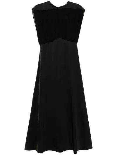 Zimmermann Crush Bias Midi Dress In Black