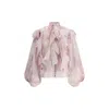 Zimmermann Blouse With Cruch Ruffles