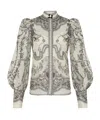 Zimmermann Crush Body Shirt In Ivory Locket In Ivory