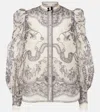 Zimmermann Crush Body Shirt In Ivory Locket In White