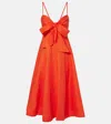 Zimmermann Womens Crush Shoulder-straps Linen Midi Dress Red Xxs In Red