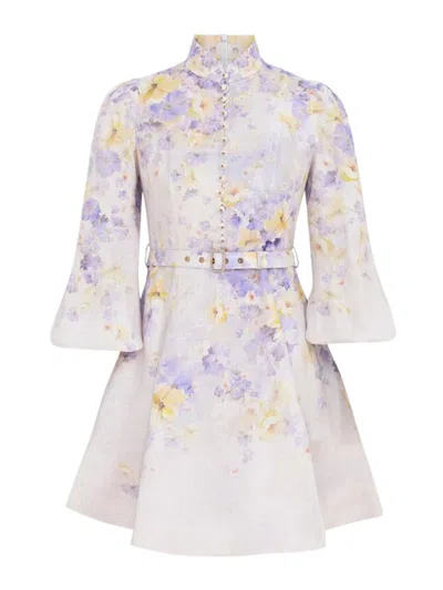 ZIMMERMANN CRUSH BUTTON MINI DRESS