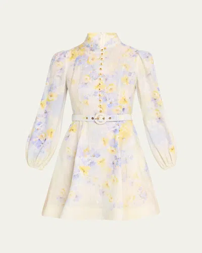 ZIMMERMANN CRUSH BUTTONED MINI DRESS