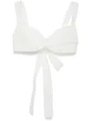 Zimmermann Mini Cotton Bralette With Bow Detailing In White