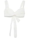 Zimmermann Mini Cotton Bralette With Bow Detailing In White