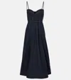 Zimmermann Womens Night Sky Crush Corset Denim Midi Dress In Blue