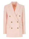 Zimmermann Pastel Pink Linen Crush Blazer In Pink