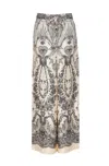Zimmermann Wide Crush Trousers In Silk Women In Grey
