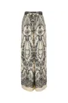 Zimmermann Women Printed Silk Crush Wide-leg Pant In Gray