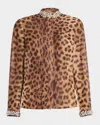 Zimmermann Crush Shirt In Leopard