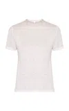 Zimmermann Crush Embellished Linen T-shirt In White