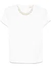 Zimmermann Crush Embellished Tee In Ivory In 白色
