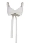 Zimmermann Crush Embroidered Linen Top In White
