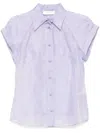 Zimmermann Crush Fitted Blouse In Purple