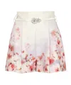 Zimmermann Wonderland Linen And Silk Flip Skirt In Pink