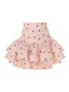 Zimmermann Crush Flip Mini Skirt Pink Hearts In Pink