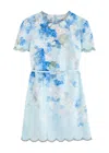 Zimmermann Crush Belted Crystal-embellished Scalloped Floral-print Linen Mini Dress In Multi Floral
