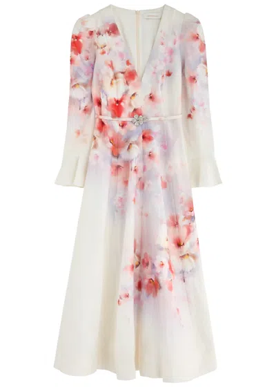 ZIMMERMANN ZIMMERMANN CRUSH FLORAL-PRINT LINEN MAXI DRESS