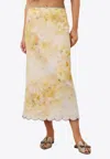 Zimmermann Women Printed Linen Crush Skirt In Yellow
