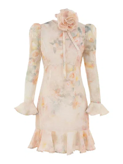 ZIMMERMANN CRUSH FLOWER MINI DRESS