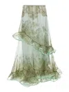 Zimmermann Green Crush Flutter Maxi Skirt In Green