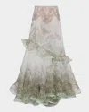 Zimmermann Crush Flutter Maxi Skirt In White