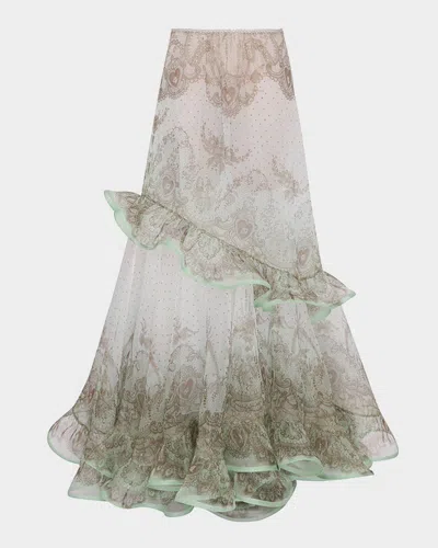 Zimmermann Crush Flutter Maxi Skirt In White