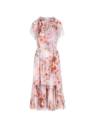 ZIMMERMANN CRUSH FLUTTER MIDI DRESS