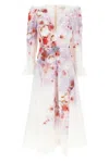 Zimmermann Flower Printed Crush Midi Dress In Linen
