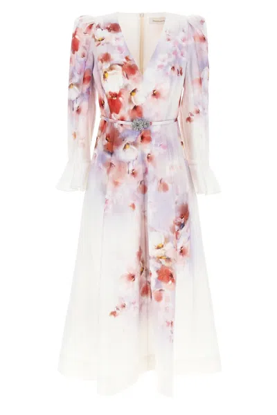 ZIMMERMANN ZIMMERMANN 'CRUSH FRILL SLEEVED MIDI' DRESS
