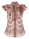 Zimmermann Crush Frilled Printed Blouse