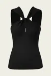 Zimmermann Crush Halter Neck Top In Black