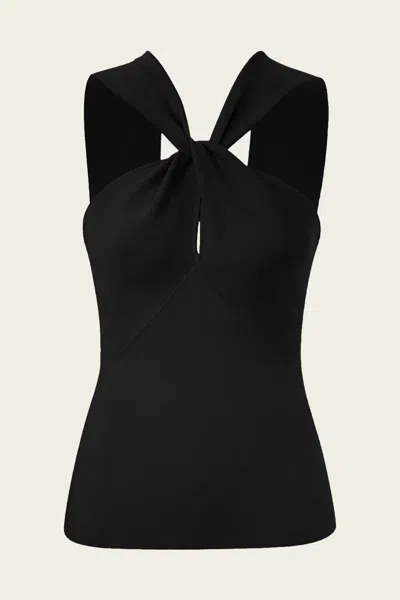 Zimmermann Crush Halter Neck Top In Black