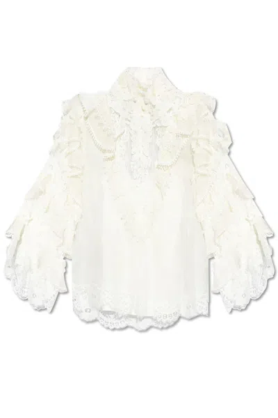 ZIMMERMANN CRUSH HEART TRIM BLOUSE