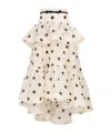 Zimmermann Womens Cream Black Dot Crush High-low Tiered Linen And Silk-blend Midi Skirt Xs In White