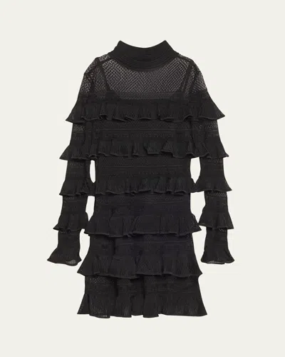 ZIMMERMANN CRUSH HIGH-NECK FRILLED MINI DRESS