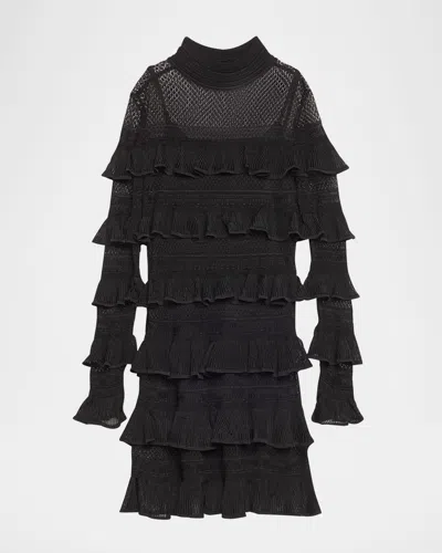 ZIMMERMANN CRUSH HIGH-NECK FRILLED MINI DRESS