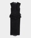 Zimmermann Crush Midi Dress - Women's - Silk/polyester In Black