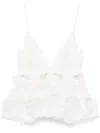 Zimmermann Lace Patterned Laminated Top In White