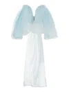 Zimmermann 'crush' Light Blue Top With Boned Bodice And Rear Tie Closure In Silk Woman In Blue