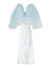 Zimmermann 'crush' Light Blue Top With Boned Bodice And Rear Tie Closure In Silk Woman In Multicolor