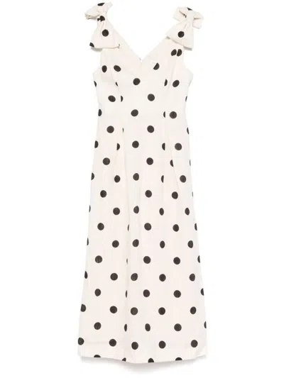 Zimmermann Crush Linen Midi Dress In Multi