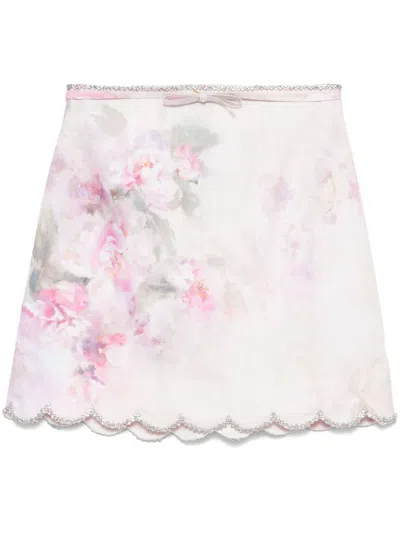 Zimmermann Crush Linen Mini Skirt