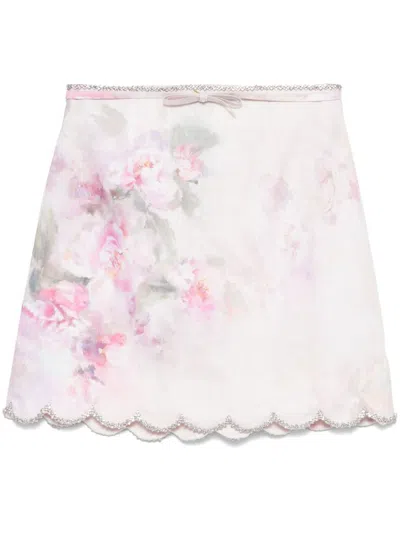 ZIMMERMANN ZIMMERMANN CRUSH LINEN MINI SKIRT